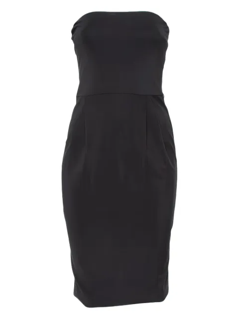 Gucci Pre-Owned 2024 strapless pleated dress Black 376828