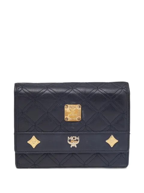 MCM Pre-Owned quilted leather wallet Black 829929