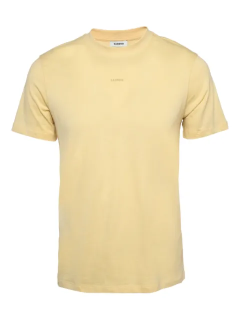 SANDRO 2024 logo-embroidered T-shirt Yellow 971056