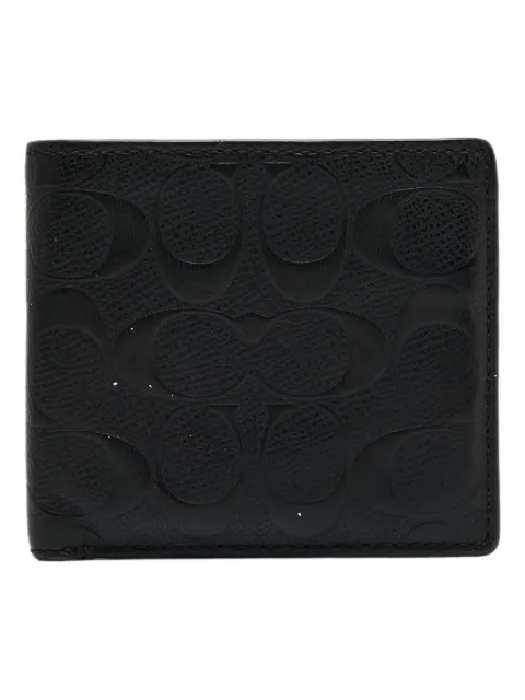 Coach logo-embossed leather wallet Black 928017