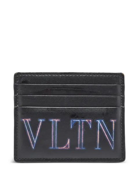 Valentino Garavani Pre-Owned leather logo card holder Black 975967