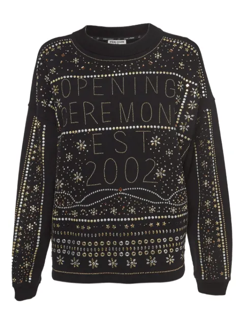 Opening Ceremony stud-embellished cotton sweatshirt Black 920173