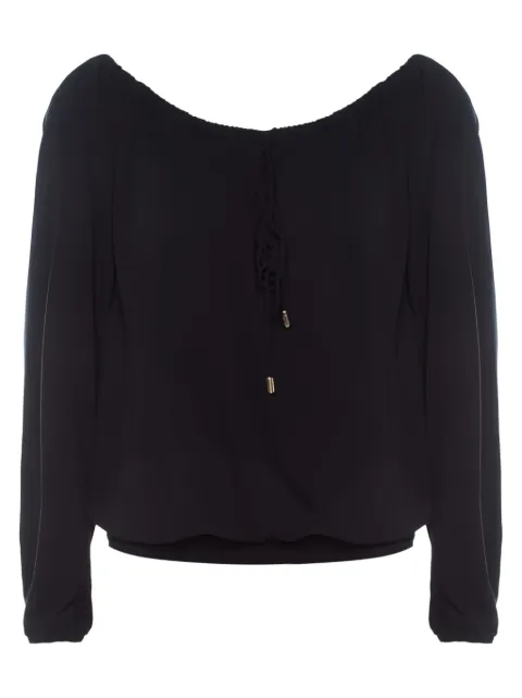 Michael Kors Vintage Pre-Owned drawstring-detail long-sleeves top Black 222881