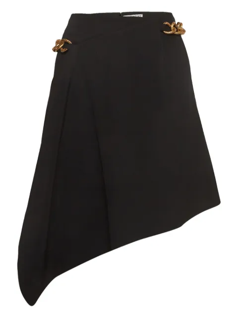 Givenchy Pre-Owned asymmetric chain-detail mini skirt Black 964397