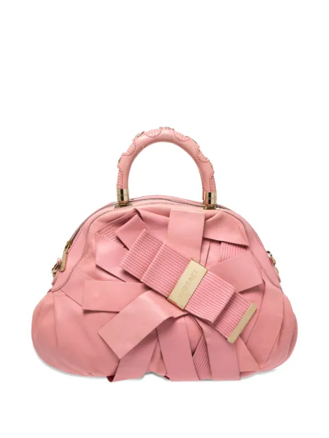 Versace Pre-Owned Venita Bow leather tote bag Pink 312545
