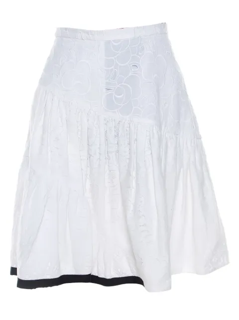 Nº21 lace A-line midi skirt White 207079