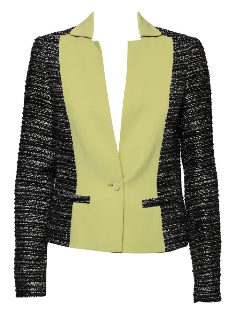 Elie Saab pre-owned tweed two-tone blazer Black 616841