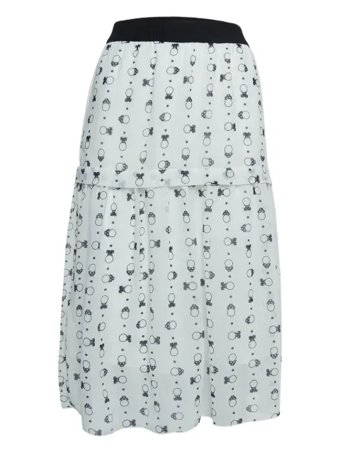 See by Chloé patterned layered skirt White 975347