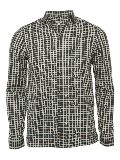 Kenzo Pre-Owned grid-print shirt Black 1129158