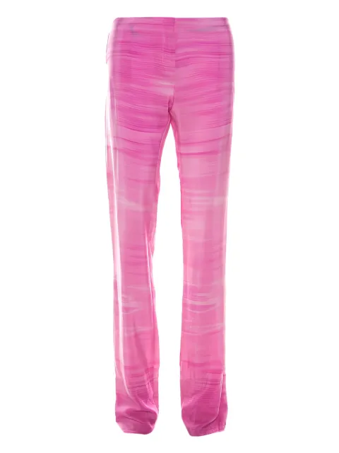Fendi Pre-Owned striped silk trousers Pink 216820