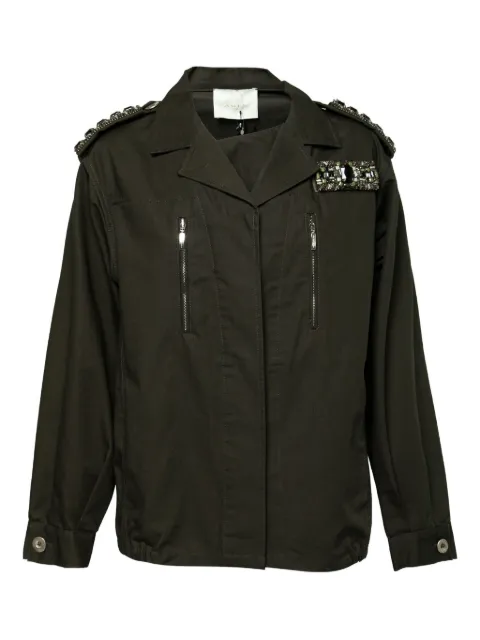 Amen crystal-embellished jacket Green 212691