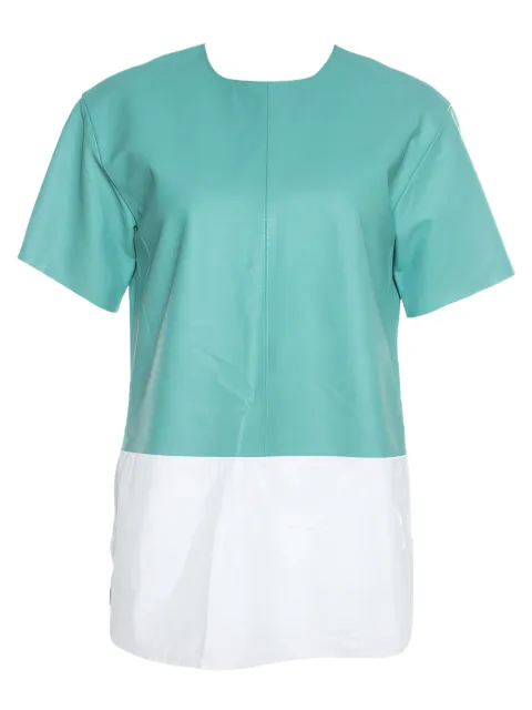 Pre-Owned Alexander Wang colourblock panelled T-shirt Green 207835