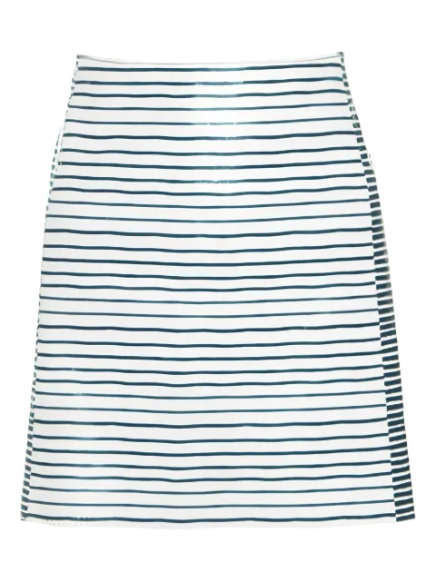 Tory Burch leather striped skirt White 248577