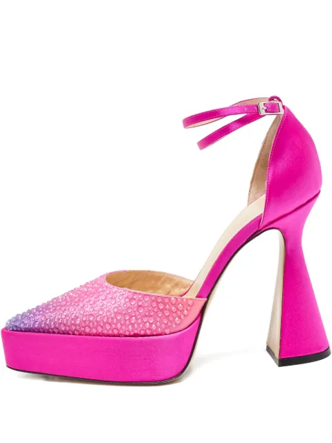 MACH & MACH 130mm crystal-platform pumps Pink 1125073