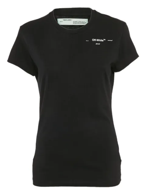 Off-White Pre-Owned logo-print cotton T-shirt Black 1112960
