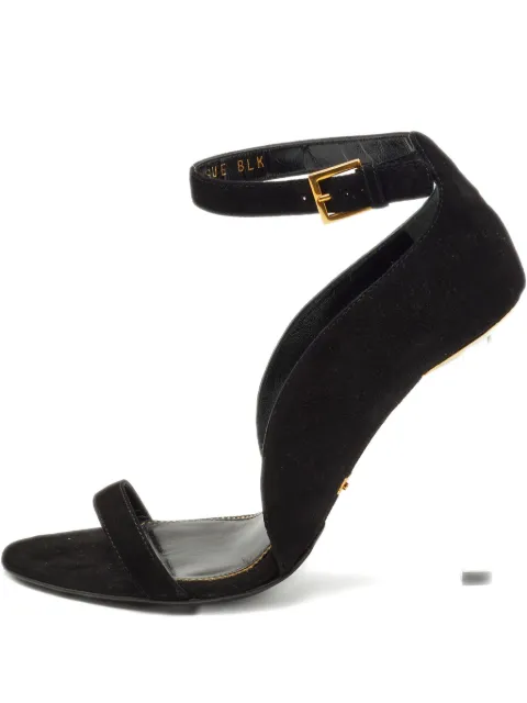 Tom Ford Vintage Pre-owned 110mm suede sandals Black 1118042