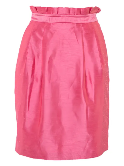 alice + olivia pleat-detail midi skirt Pink 406759