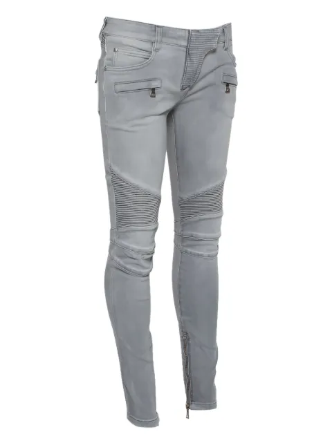 Balmain Pre-Owned panelled-design jeans Grey 432228