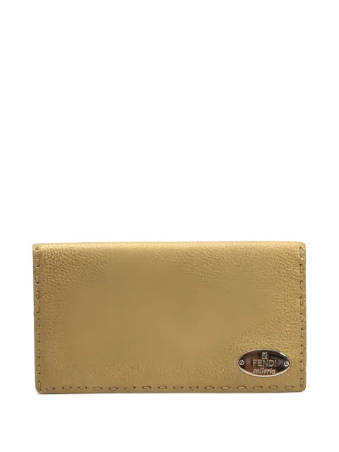 Fendi Pre-Owned Selleria metallic leather wallet Neutrals 36332