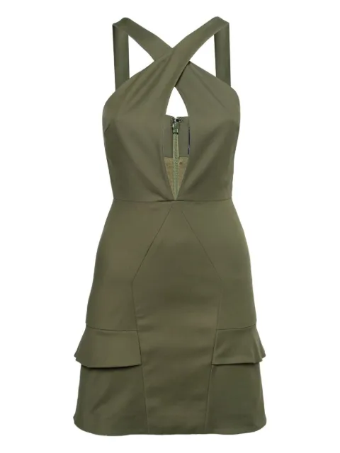 Cushnie cut-out mini dress Green 212365