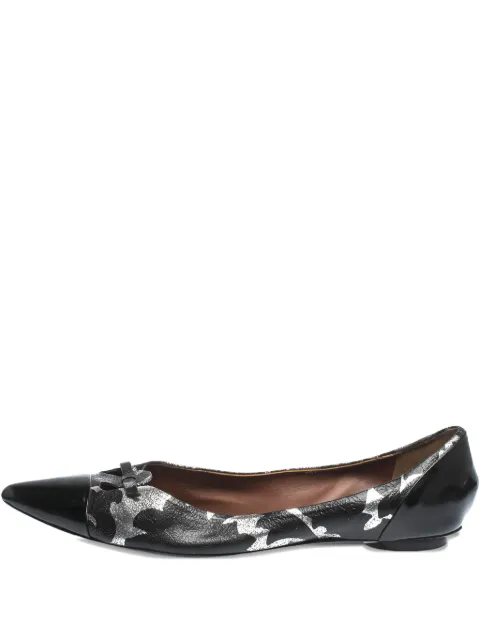 Marc Jacobs Vintage pointed-toe bow-detail ballet flats Black 296421