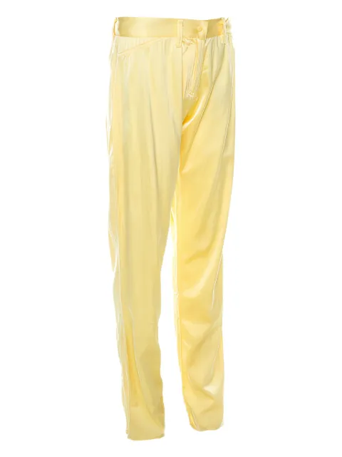 Blumarine silk zip trousers Yellow 216816