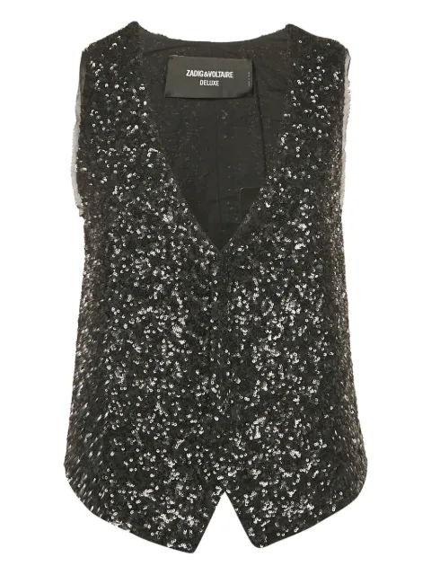 Zadig&Voltaire sequin-embellished waistcoat Black 1129896
