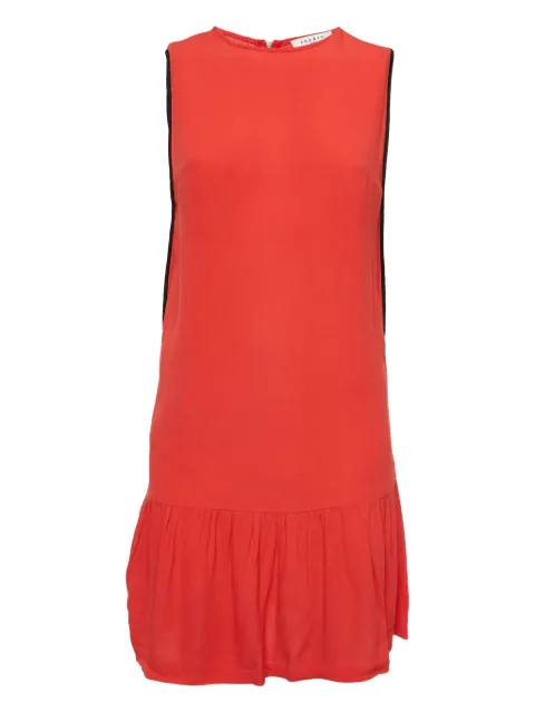 SANDRO 2024 pre-owned sleeveless ruffle-hem midi dress Red 1088816