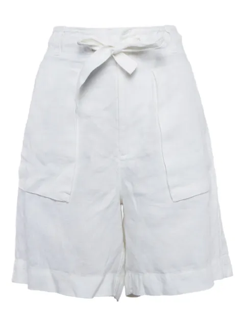 Polo Ralph Lauren Vintage tie-waist linen shorts White 1122997