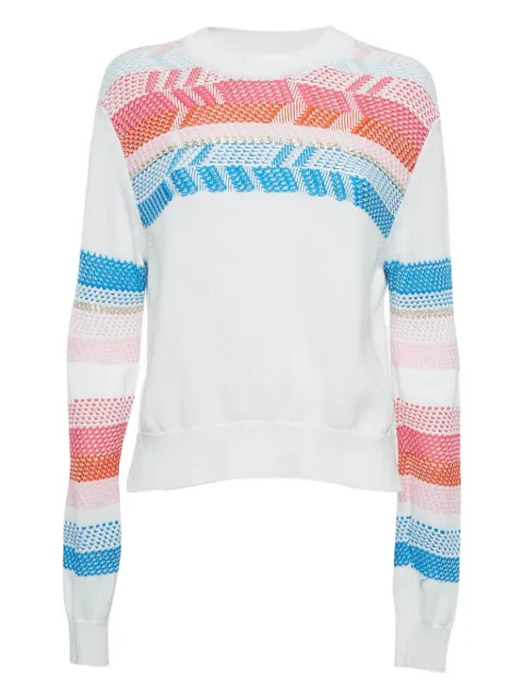 Peter Pilotto stripe-embroidered sweater White 1089283