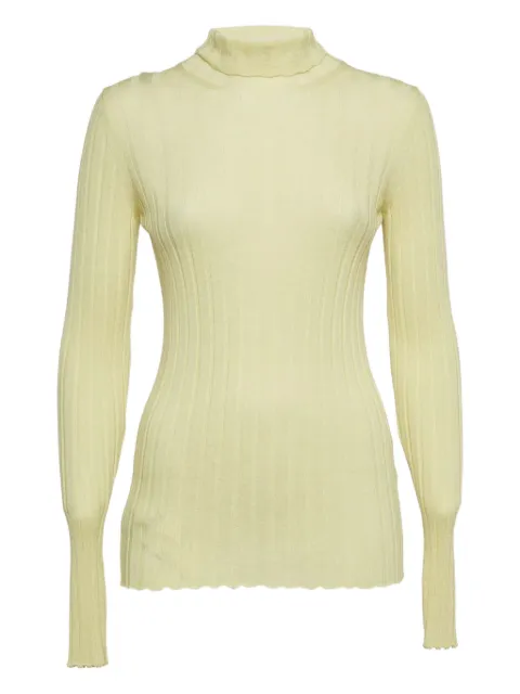 Petar Petrov ribbed-knit turtleneck sweater Yellow 1024335