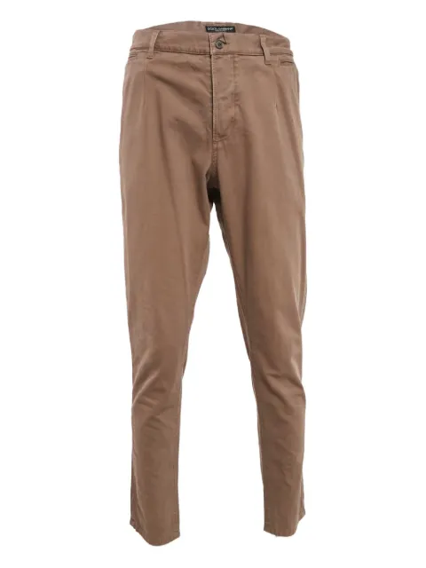 Dolce & Gabbana Pre-Owned cotton trousers Brown 1062215