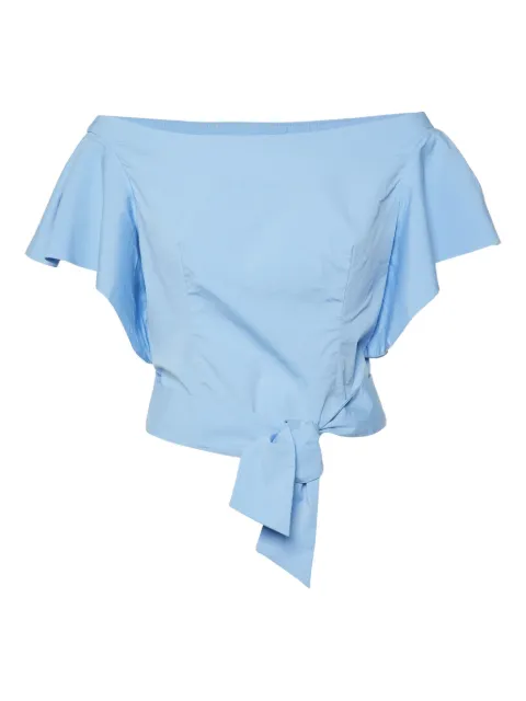 Milly off-shoulder tie-up top Blue 1075477