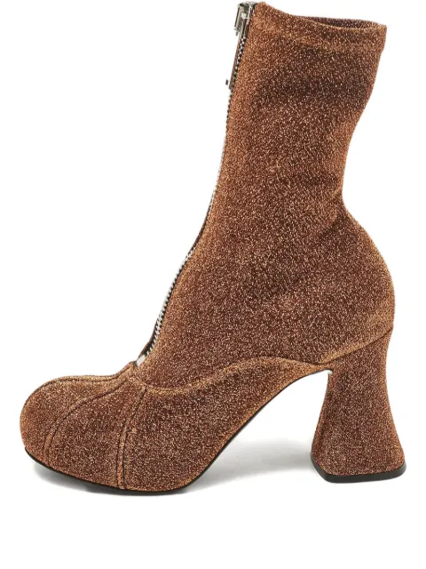 Stella McCartney Pre-Owned zip glitter boots Brown 1046298