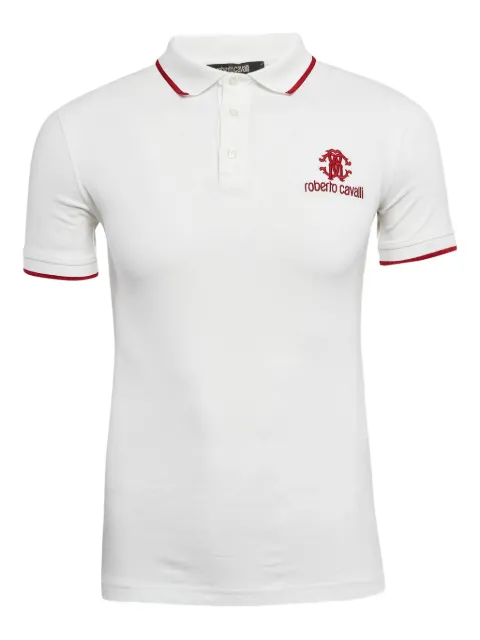 Roberto Cavalli Vintage logo-embroidered polo shirt White 1060690