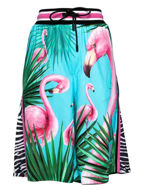 Dolce & Gabbana Pre-Owned flamingo-print shorts Blue 628482