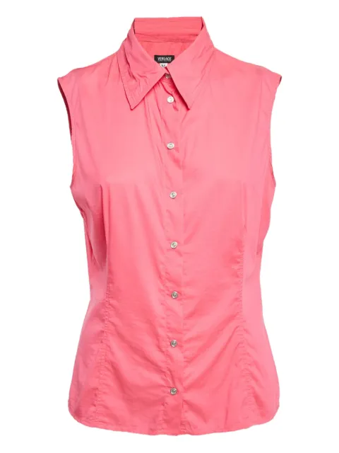 Versace Pre-Owned crystal-embellished shirt Pink 1062480