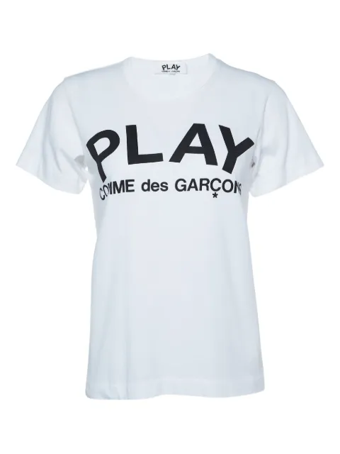 Comme Des Garçons Pre-Owned Play cotton T-shirt White 1010468