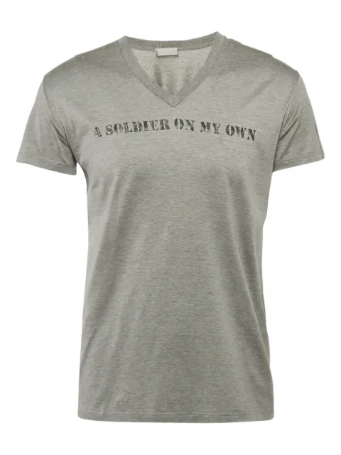 Christian Dior Pre-Owned cotton v-neck t-shirt Grey 1051807