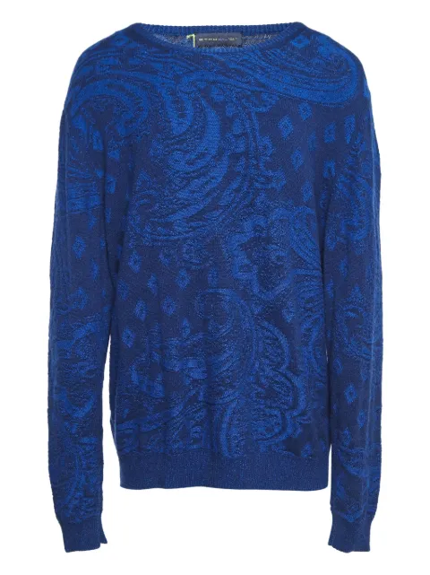 Etro Pre-Owned paisley-jacquard wool sweater Blue 1020037