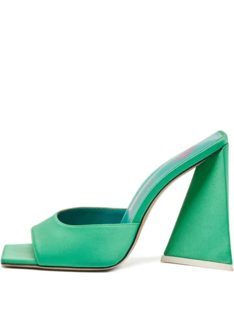 The Attico Pre-owned 95mm square-toe sandals Green 1102401