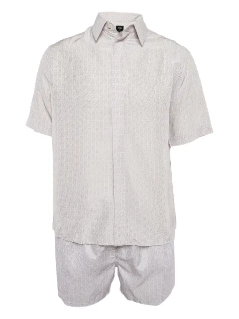 Fendi Pre-Owned FF-jacquard silk shorts set White 1120943