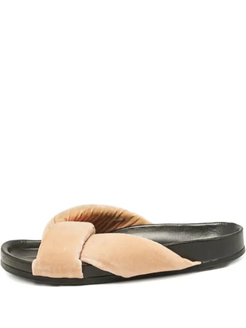 Chloé Pre-Owned velvet slides Neutrals 1117117
