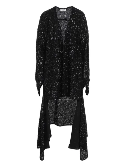 The Attico sequined asymmetrical dress Black 1062788