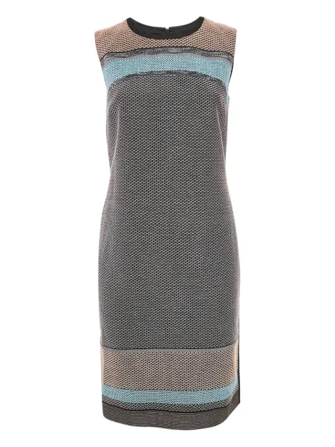BOSS textured stripe midi dress Black 1108328