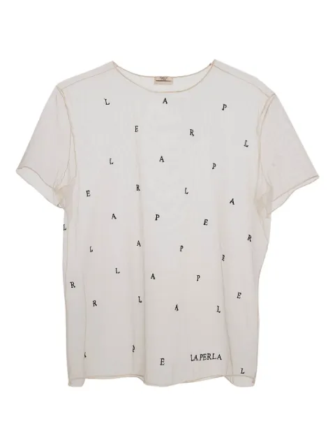 La Perla pre-owned letter-print T-shirt Pink 1082367