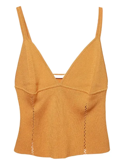 SIMKHAI ribbed-knit top Brown 1032215