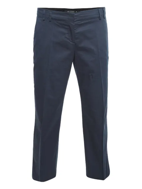Etro Pre-Owned 2024 cotton trousers Blue 1038500