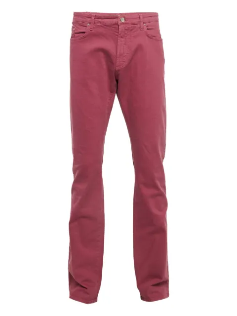 Etro Pre-Owned 2024 logo-patch trousers Red 1044734