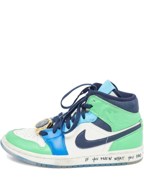 Nike Vintage Air Jordan X Melody Ehsani 1 Mid Fearless sneakers Blue 921336